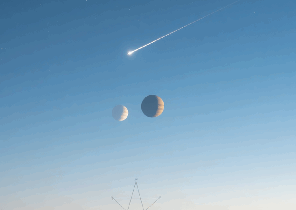 8月星空三重奏：英仙流星雨+金木相合+晨曦弯月
